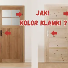 Dwie pary drzwi wewnętrznych: jedna dębowa z szybą, druga sosnowa. Jaki kolor klamki wybrać do każdego z nich?