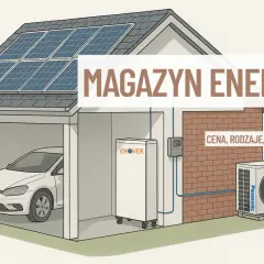 Producent magazynów energii EKOVER prezentuje dom z panelami słonecznymi, samochodem elektrycznym i jednostką zewnętrzną Panasonic.