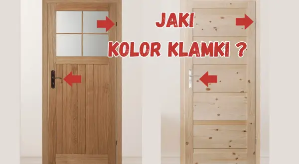 Dwie pary drzwi wewnętrznych: jedna dębowa z szybą, druga sosnowa. Jaki kolor klamki wybrać do każdego z nich?